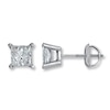 Thumbnail Image 1 of Diamond Earrings 1-1/4 ct tw Princess-cut 14K White Gold (I2/I)
