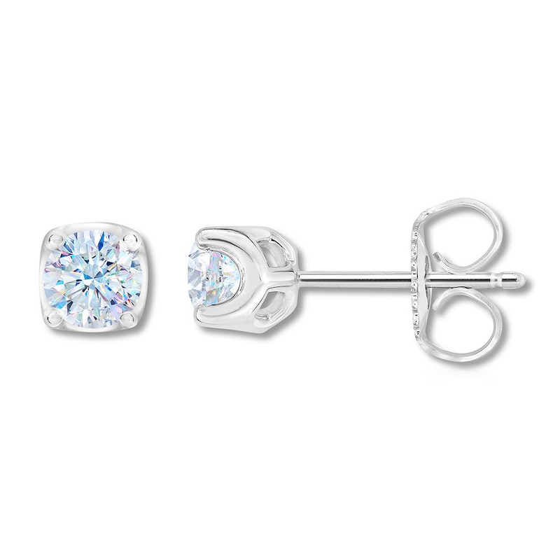 THE LEO First Light Diamond Solitaire Earrings 3/4 ct tw 14K White Gold (I1/I)