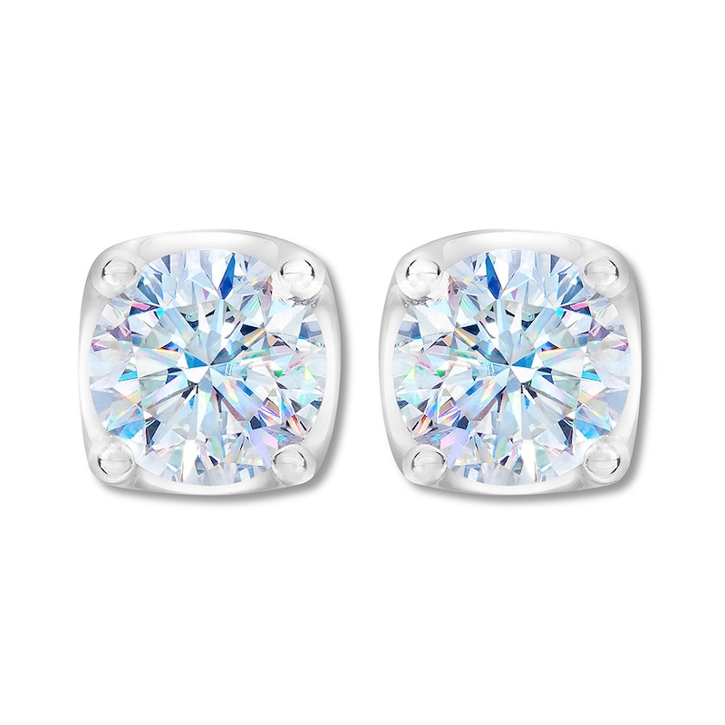 Main Image 2 of THE LEO First Light Diamond Solitaire Earrings Round 3/4 ct tw 14K White Gold (I1/I)