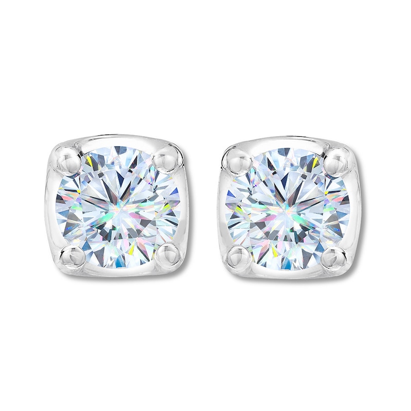 THE LEO First Light Diamond Solitaire Earrings 1/2 ct tw 14K White Gold (I1/I)