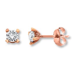 Diamond Earrings 1/2 ct tw Round-cut 14K Rose Gold (I2/I)