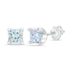 Thumbnail Image 0 of THE LEO First Light Diamond Solitaire Princess Earrings 1 ct tw 14K White Gold (I1/I)