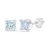Thumbnail Image 1 of THE LEO First Light Diamond Solitaire Princess Earrings 1 ct tw 14K White Gold (I1/I)