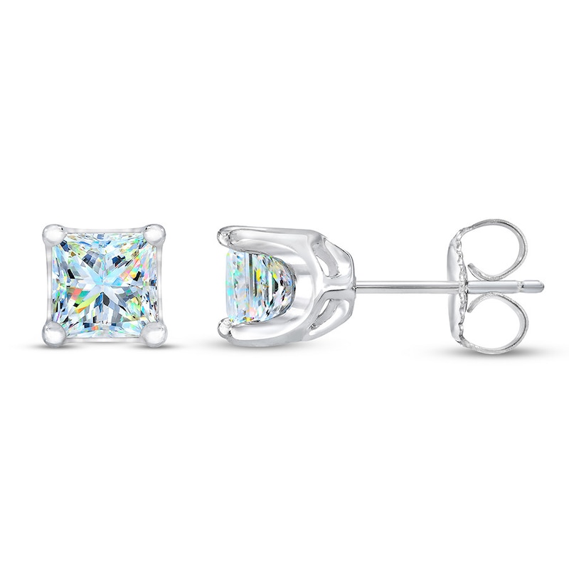 Main Image 1 of THE LEO First Light Diamond Solitaire Princess Earrings 1-1/2 ct tw 14K Gold (I1/I)