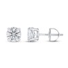 Lab-Created Diamond Solitaire Earrings 2 ct tw Round 14K White Gold (SI2/F)