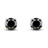 Thumbnail Image 1 of Black Diamond Solitaire Stud Earrings 1/2 ct tw Round 14K Rose Gold