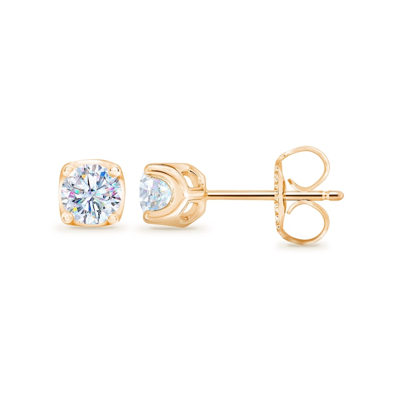 Main Image 2 of THE LEO First Light Diamond Solitaire Earrings 1/4 ct tw 14K Yellow Gold (I1/I)