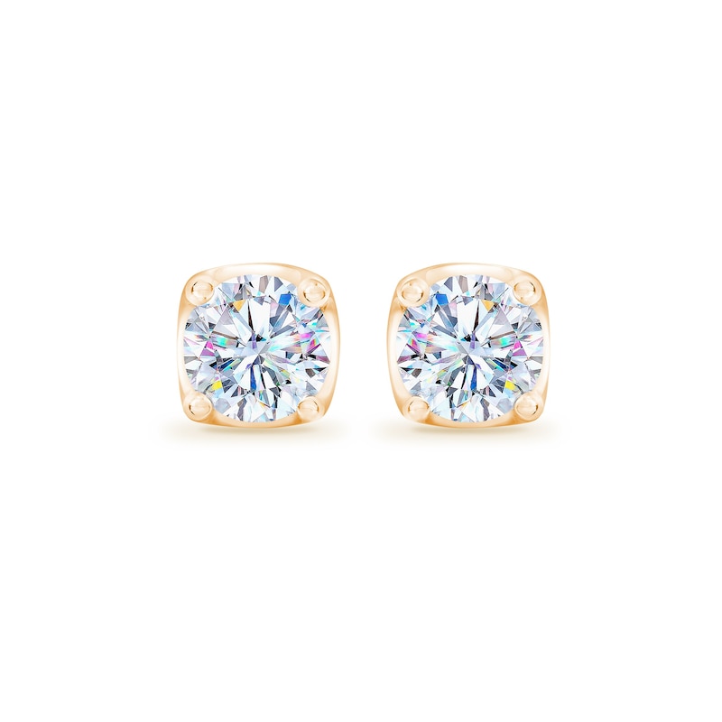 Main Image 3 of THE LEO First Light Diamond Solitaire Earrings 1/4 ct tw 14K Yellow Gold (I1/I)