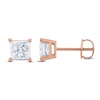 Thumbnail Image 0 of Diamond Solitaire Stud Earrings 1 ct tw Princess 14K Rose Gold (I2/I)