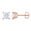 Thumbnail Image 1 of Diamond Solitaire Stud Earrings 1 ct tw Princess 14K Rose Gold (I2/I)