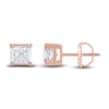 Thumbnail Image 2 of Diamond Solitaire Stud Earrings 1-1/4 ct tw Princess 14K Rose Gold (I2/I)