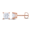 Thumbnail Image 1 of Diamond Solitaire Stud Earrings 2 ct tw Princess 14K Rose Gold (I2/I)