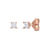 Thumbnail Image 1 of Diamond Solitaire Stud Earrings 1/3 ct tw Princess 14K Rose Gold (I2/I)