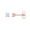 Thumbnail Image 1 of Diamond Solitaire Stud Earrings 1/3 ct tw Princess 14K Rose Gold (I2/I)