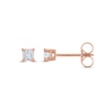 Thumbnail Image 2 of Diamond Solitaire Stud Earrings 1/3 ct tw Princess 14K Rose Gold (I2/I)
