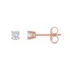 Thumbnail Image 1 of Diamond Solitaire Stud Earrings 1/10 ct tw Round 14K Rose Gold (I2/I)