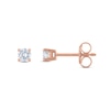 Thumbnail Image 2 of Diamond Solitaire Stud Earrings 1/10 ct tw Round 14K Rose Gold (I2/I)