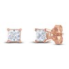 Thumbnail Image 1 of Diamond Solitaire Stud Earrings 1/2 ct tw Princess 14K Rose Gold (I2/I)