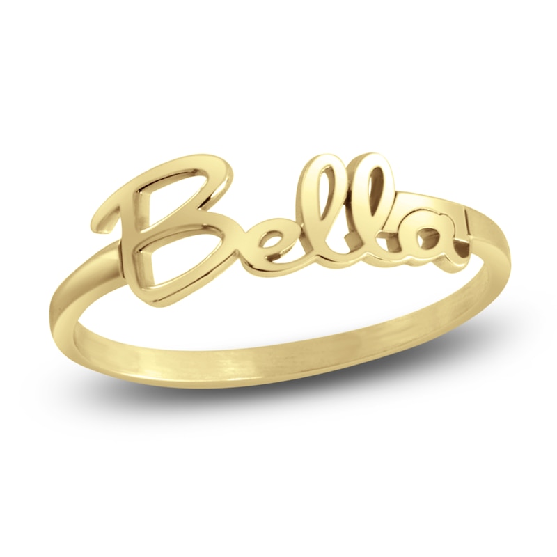 Main Image 1 of High-Polish Personalized Name Ring 14K Yellow Gold