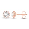 Thumbnail Image 2 of Diamond Stud Earrings 1/2 ct tw Round 14K Rose Gold