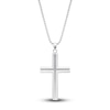 Thumbnail Image 1 of Men's Solid Cross Necklace & Bracelet Set Stainless Steel