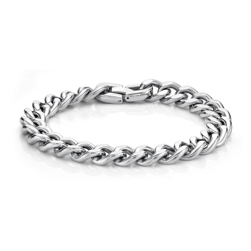 Main Image 3 of Men's Solid Cross Necklace & Bracelet Set Stainless Steel