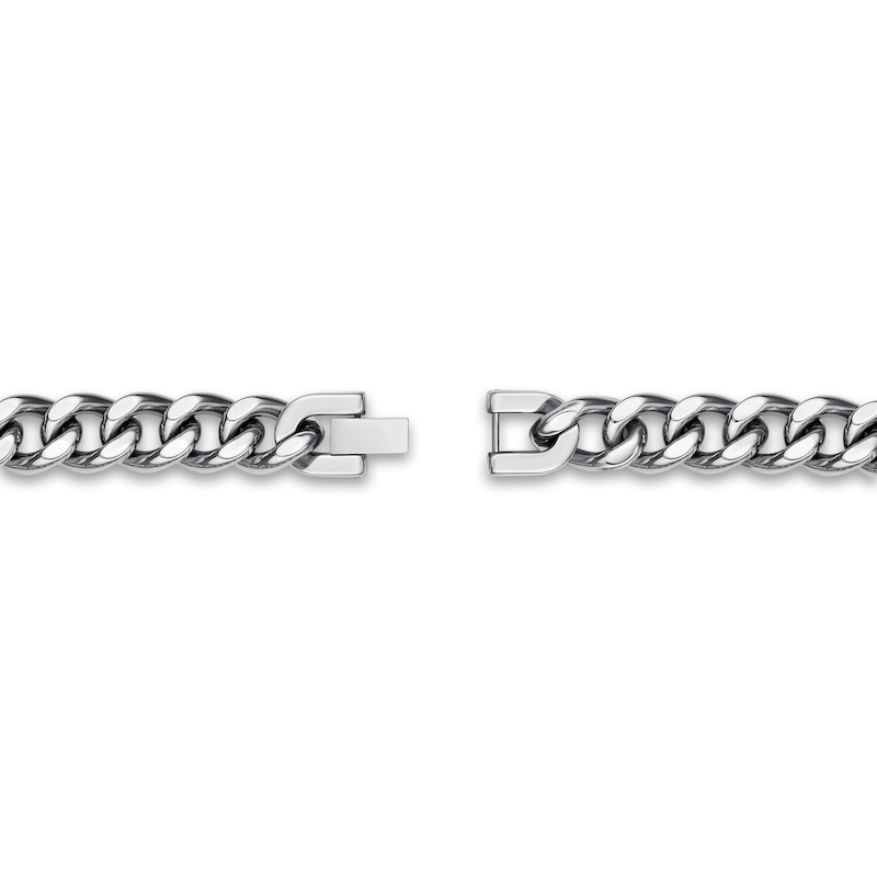 Main Image 5 of Men's Solid Cross Necklace & Bracelet Set Stainless Steel