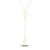 Thumbnail Image 1 of Oval Link Lariat Necklace 14K Yellow Gold 18"