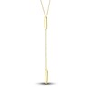 Thumbnail Image 2 of Oval Link Lariat Necklace 14K Yellow Gold 18"