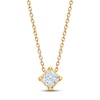 Thumbnail Image 1 of THE LEO First Light Diamond Solitaire Necklace 1/4 carat Princess 14K Yellow Gold 19" (I1/I)