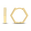 Thumbnail Image 2 of Pentagon Huggie Earrings 14K Yellow Gold