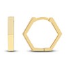 Thumbnail Image 1 of Pentagon Huggie Earrings 14K Yellow Gold