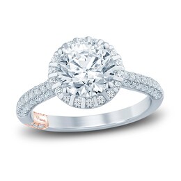 Pnina Tornai Lab-Created Diamond Engagement Ring 2-1/2 ct tw Round 14K White Gold