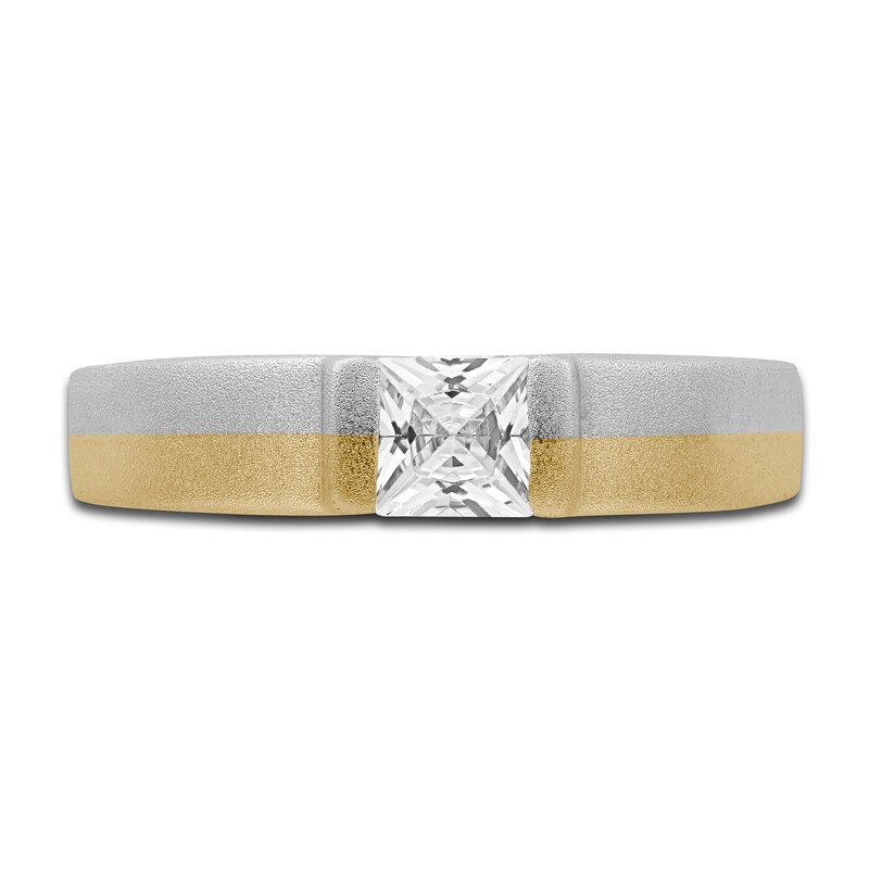 Diamond Engagement Ring 5/8 ct tw Princess/Round 14K Two-Tone Gold