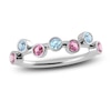 Thumbnail Image 1 of Juliette Maison Natural Aquamarine & Natural Pink Tourmaline Ring 10K White Gold