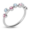 Thumbnail Image 2 of Juliette Maison Natural Aquamarine & Natural Pink Tourmaline Ring 10K White Gold