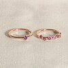 Thumbnail Image 4 of Juliette Maison Natural Aquamarine & Natural Pink Tourmaline Ring 10K White Gold