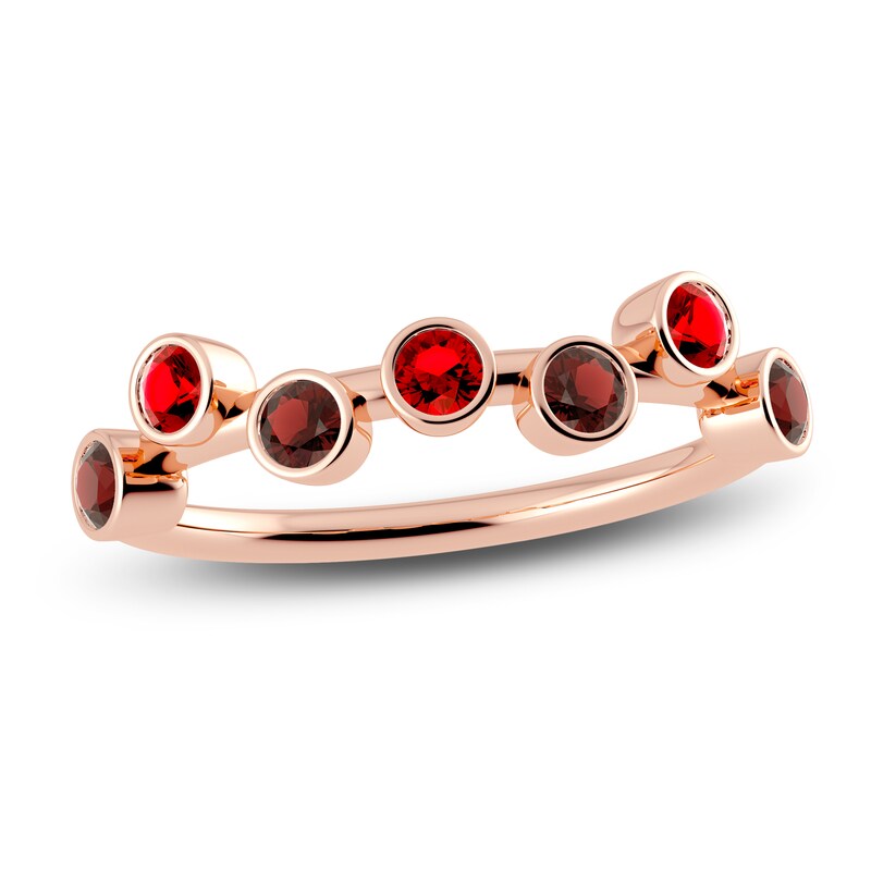 Main Image 1 of Juliette Maison Natural Ruby & Natural Garnet Ring 10K Rose Gold