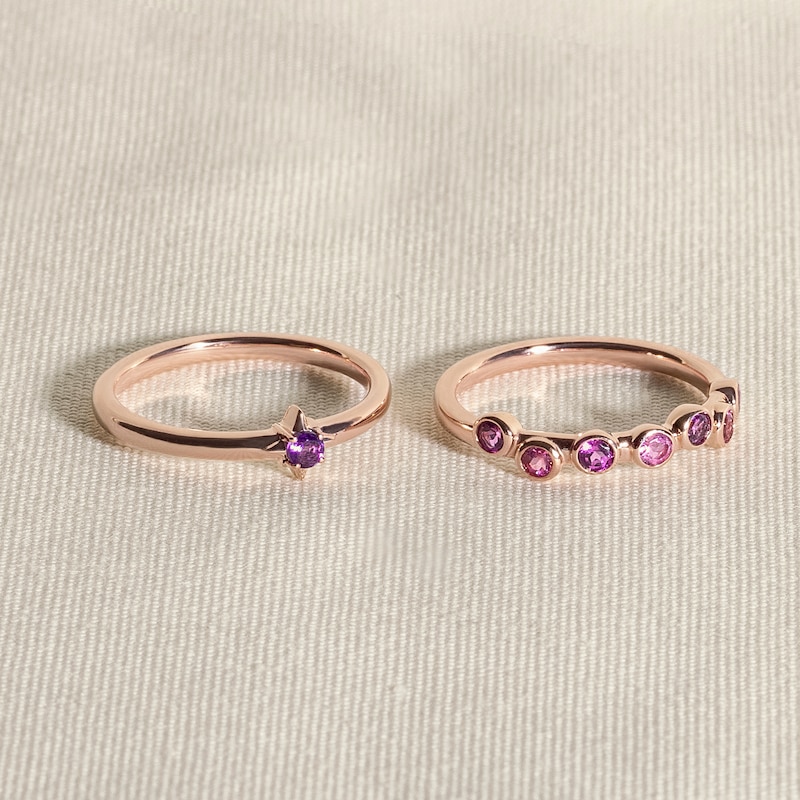 Main Image 4 of Juliette Maison Natural Ruby & Natural Garnet Ring 10K Rose Gold