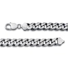 Thumbnail Image 2 of Solid Curb Link Bracelet Sterling Silver 9" 11.0mm