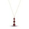 Thumbnail Image 1 of Natural Rhodolite Garnet Pendant Necklace 10K Yellow Gold 18"