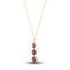 Thumbnail Image 2 of Natural Rhodolite Garnet Pendant Necklace 10K Yellow Gold 18"