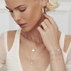 Thumbnail Image 4 of Shy Creation Natural Mother-of-Pearl Clover Necklace 1/10 ct tw Diamonds 14K Yellow Gold 18" SC55023485