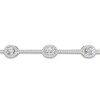 Thumbnail Image 2 of Diamond Bangle Bracelet 1 ct tw Oval/Round 14K White Gold
