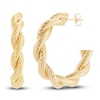 Thumbnail Image 0 of Twisted Tube Hoop Earrings 10K Yellow Gold