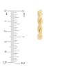 Twisted Tube Hoop Earrings 10K Yellow Gold