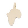 Africa Map Charm 14K Yellow Gold