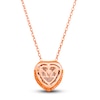 Thumbnail Image 2 of Le Vian Natural Morganite Heart Pendant Necklace 1/2 ct tw Diamonds 14K Strawberry Gold 19"