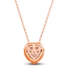 Thumbnail Image 3 of Le Vian Natural Morganite Heart Pendant Necklace 1/2 ct tw Diamonds 14K Strawberry Gold 19"