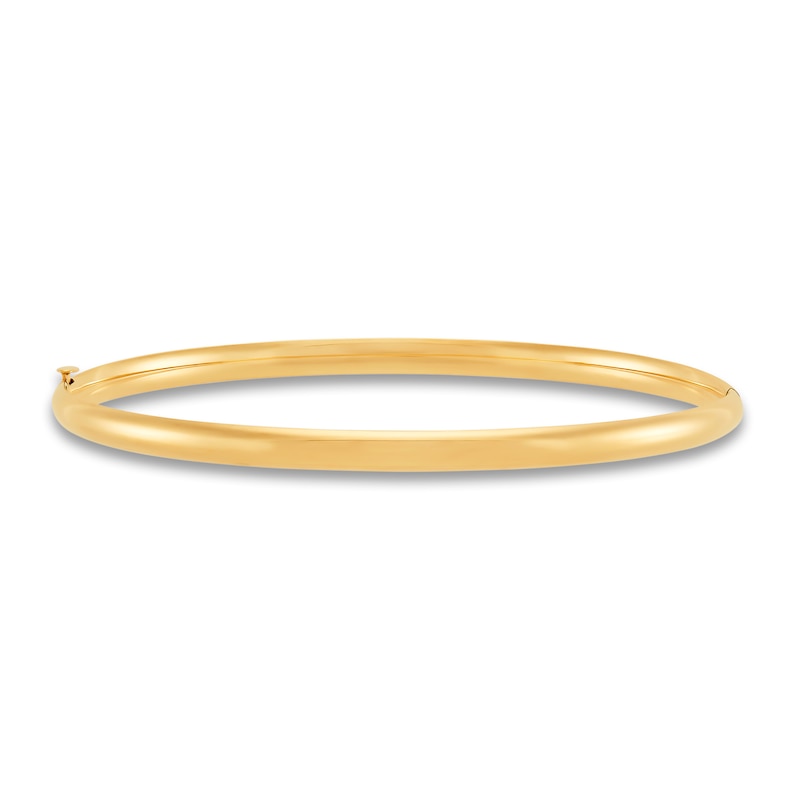 14k Yellow Gold Bangle Bracelet w/Screw Lock